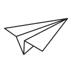 Icone avion papier