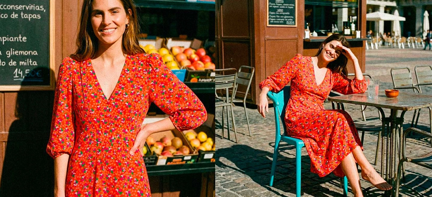 Femme accoudée à un comptoir de bistrot